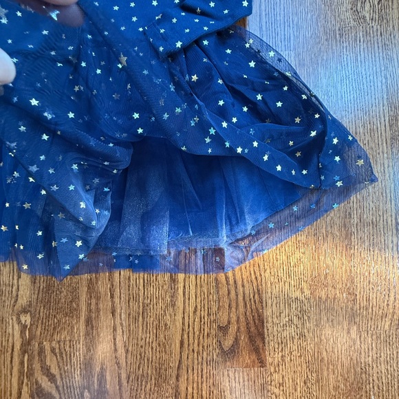 NEW Mini Boden Twirly Tulle Dress College Navy Gold Stars Girls 2-3 Years - Picture 3 of 13